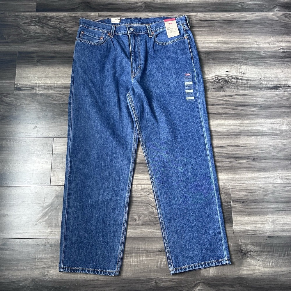 Levi's 550 Relaxed Fit Jeans Mens Size 38x30 Medium Wash Denim Cotton Blue New